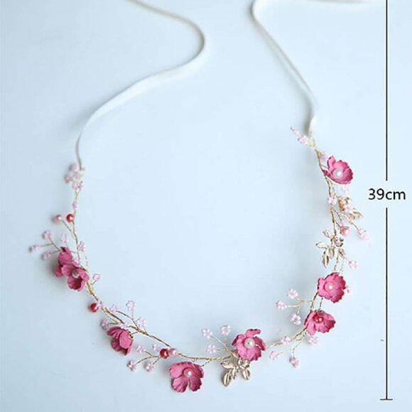 Bridal Floral Cutie and Elegant Vintage Flower Women Pearls Tiara Headpiece Wedd - Picture 3 of 8